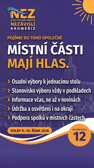 Plakát Místní části mají hlas